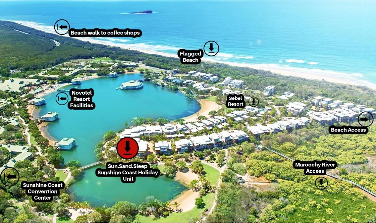 Large Family Sized Unit With Watersports, Maroochy River, Lagoon, And Beach Access Twin Waters Austrálie
